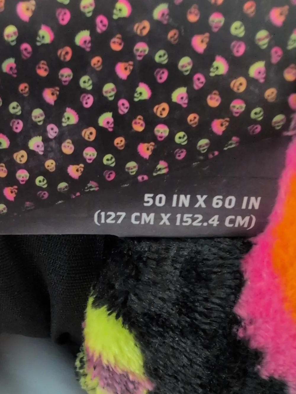 Hyde And Eek Bright Skeleton Throw Blanket